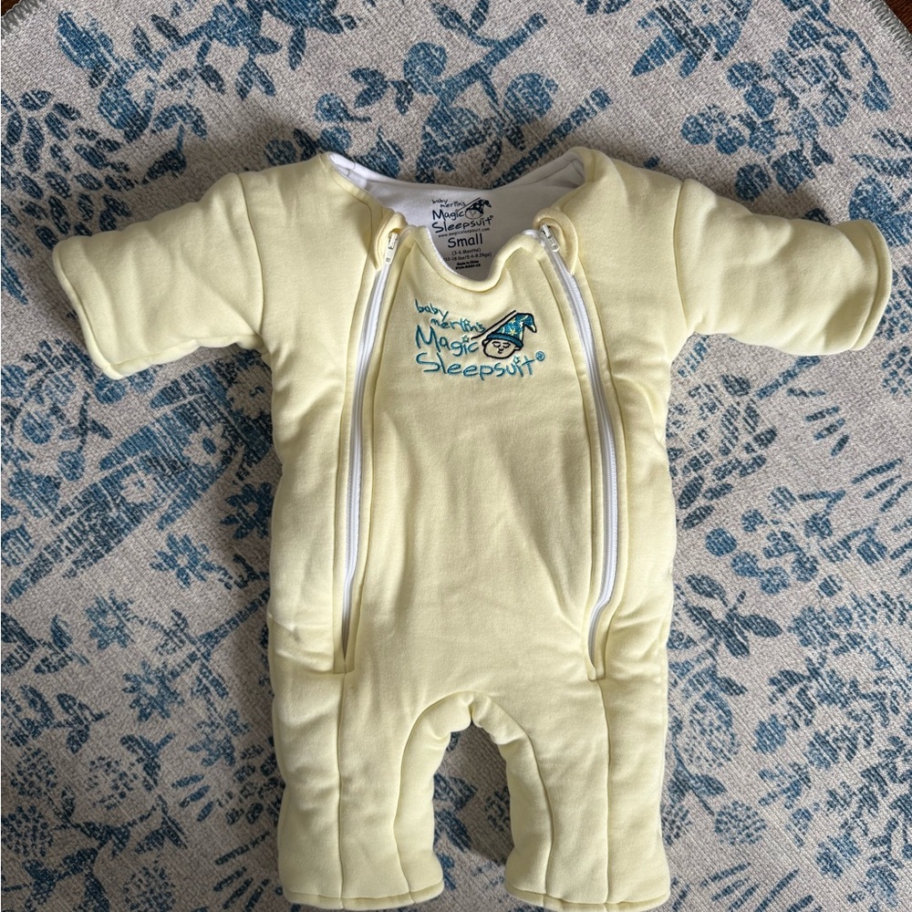 Yellow Footies One Piece with Zipper and Short Sleeves
